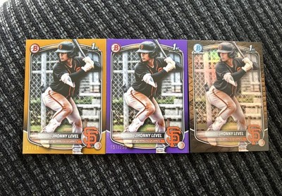 2025 Bowman Prospects Gold /50 Johnny Level #BP-147 7c7 + Purple and more 