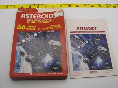 Asteroids (Atari 2600, 1981) original box and instructions (NO GAME!!!)