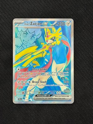 Pokémon TCG Journey Together Hop's Zacian ex Double Holo Rare 176/159 NM