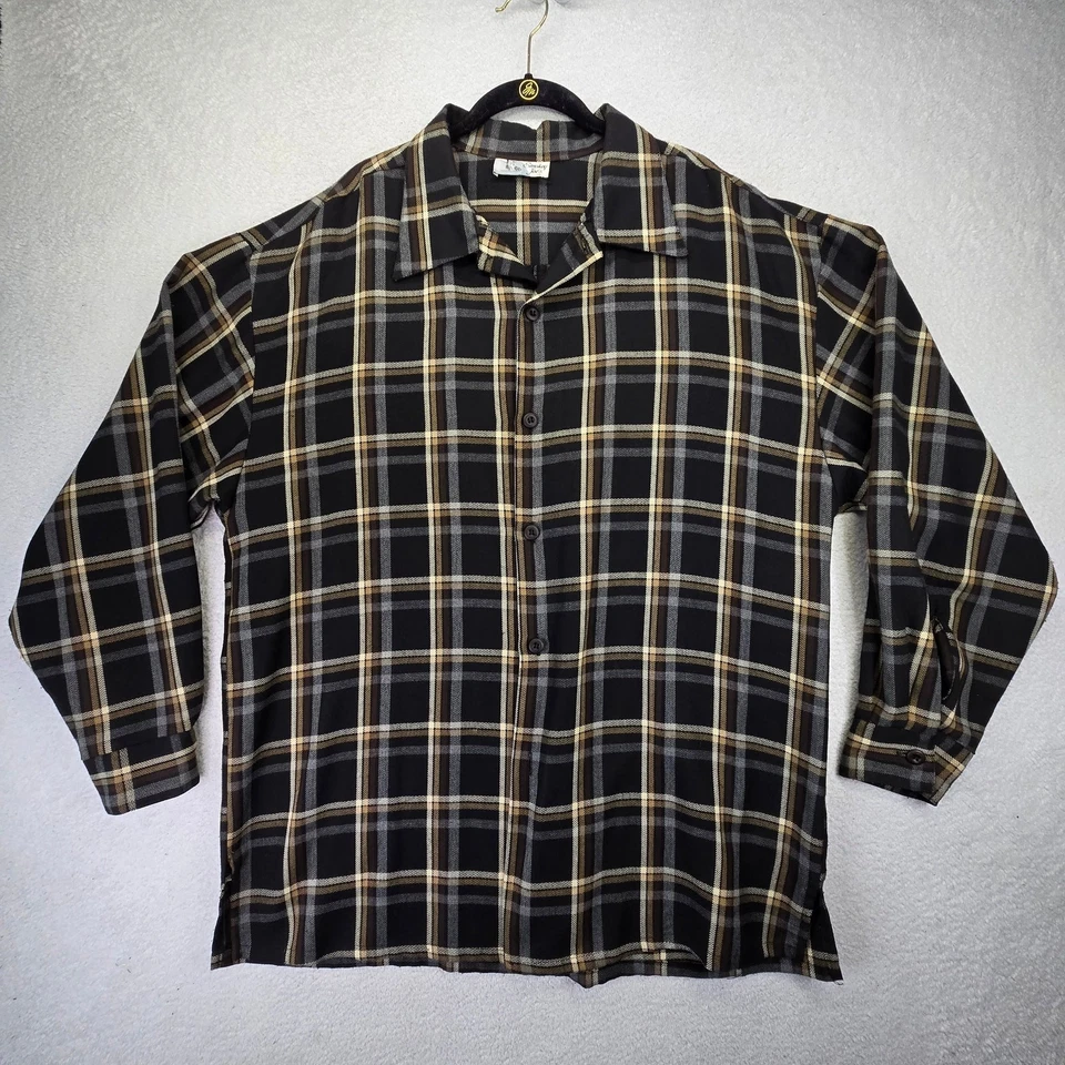 Smokey Joes Plaid Leisure Suite L Chaqueta Pantalones de vestir a cuadros 33x29 plisados con puños Foto 2 de 4