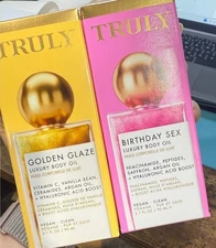 Truly Luxury Body Oil Duo | Golden Glaze + Birthday Sex | 2-Pack Shimmer Oils