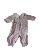 Vintage Baby Girls Pink Floral Smocked Bubble Romper 3-6M Cottagecore