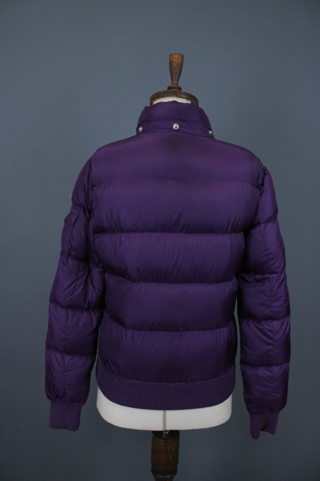 True Religion Purple Button Front Long Sleeve Quilted Puffer Jacket Size L thumbnail 11