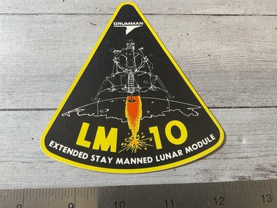 ORIGINAL VINTAGE GRUMMAN AVIATION LEM LM 10 LUNAR MODULE STICKER