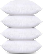 Utopia Bedding Throw Pillow Inserts Set of 4, White , 16 x 16 Inches Pillow