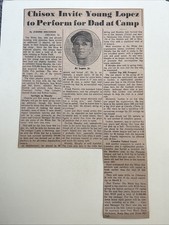 Al Lopez Jr. Chicago White Sox 1964 Sporting News Baseball 6X11 Panel