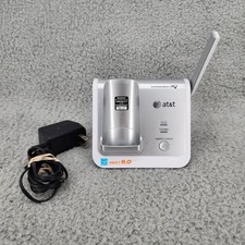 at t Dect 6.0v Portable Phone Base cl81219 Silver White Charging Base Only