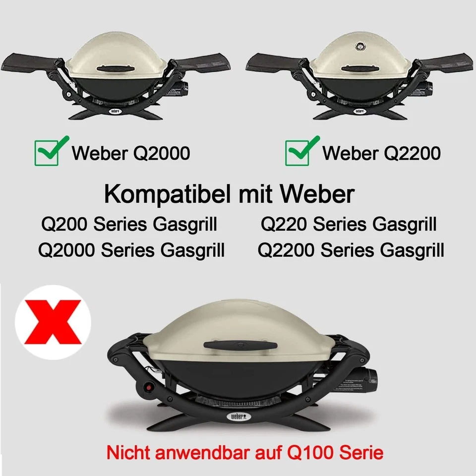 Weber Grillrost Gusseisen Ersatzteile 7645 54,6 x 38,8cm für Q200/Q220/Q2000/Q24 - Bild 3 von 4