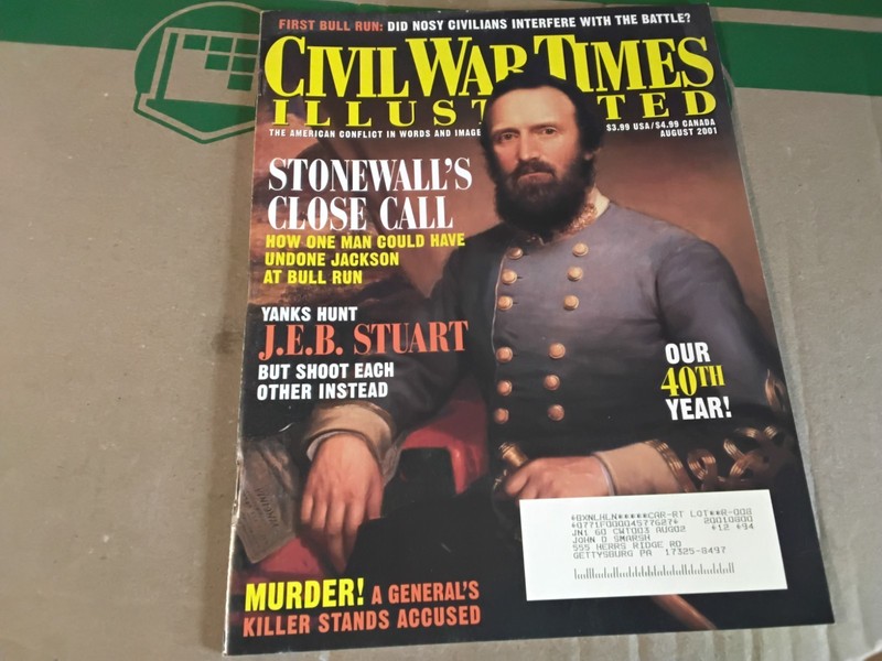 Civil War Times Illustrated Magazine, August 2001 VG 