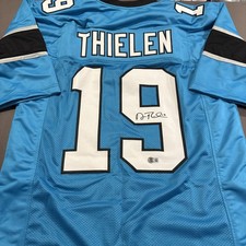 Adam Thielen Autographed Signed XL Custom Panthers Jersey-Beckett Witnessed
