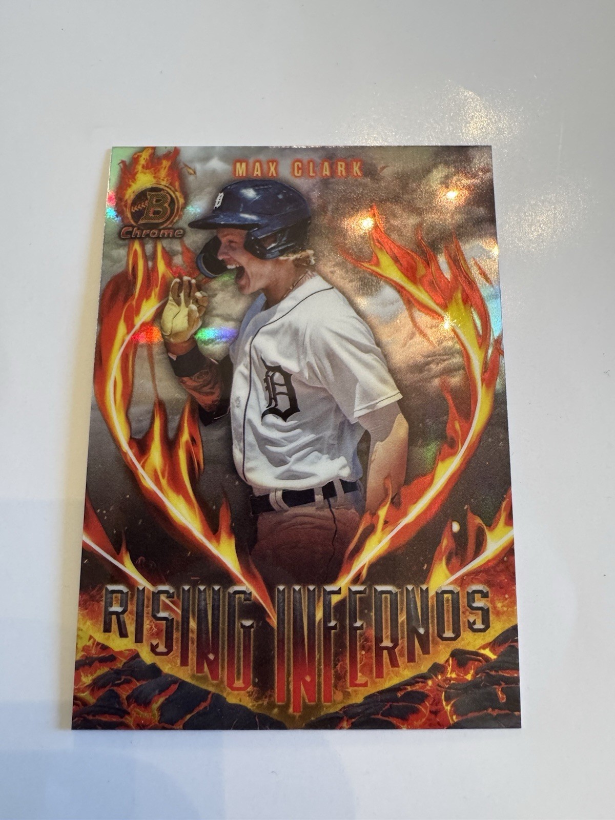 2024 Bowman Chrome Rising Inferno SP Max Clark Detroit Tigers #RI-8 RC