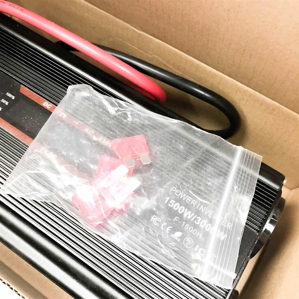 Spannungswandler 12V 230V 1500W 3000 Watt Wechselrichter LCD | stromumwandler - Image 3 of 4