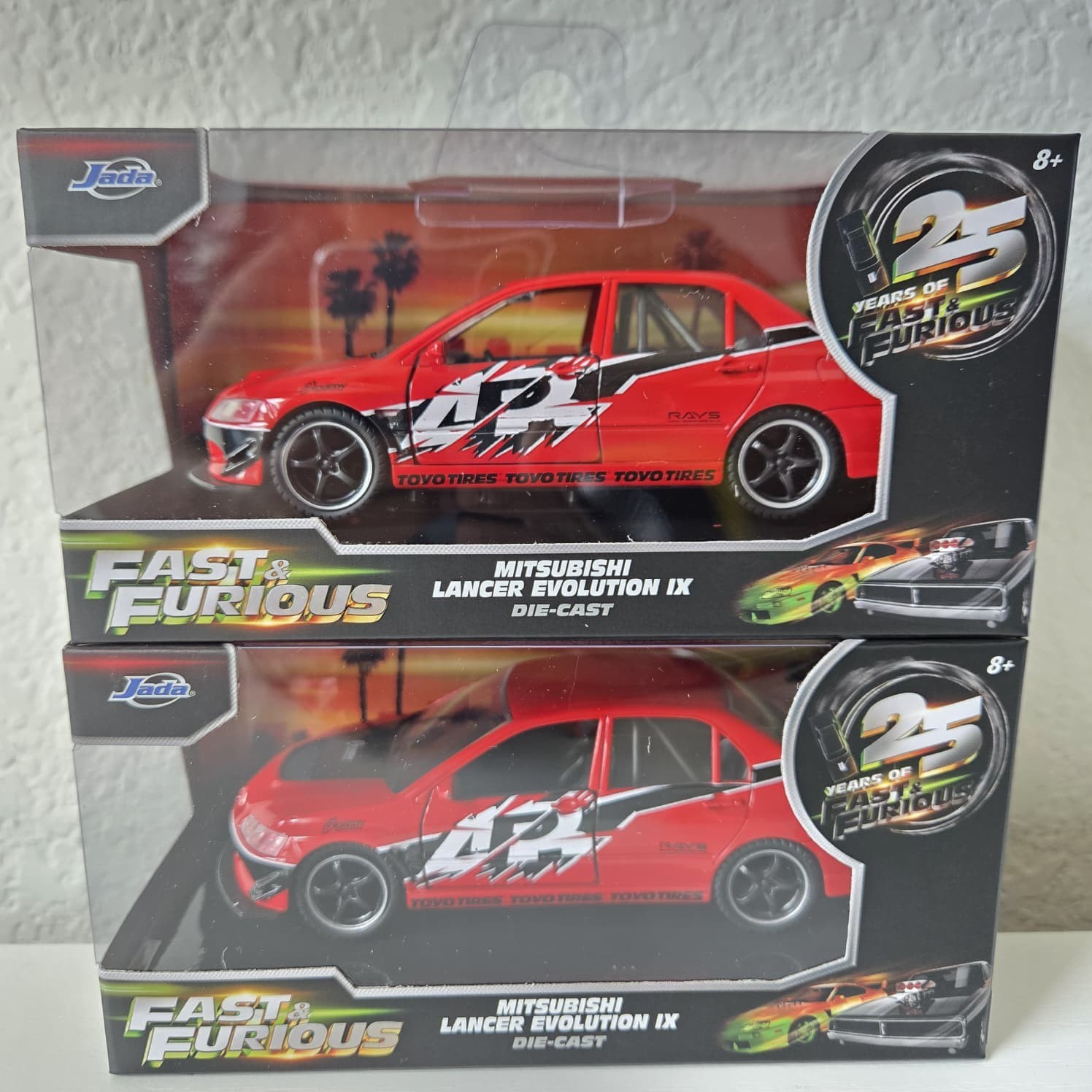 Jada Toys 25 Years of Fast & Furious Mitsubishi Lancer Evolution IX 1/32 2 set