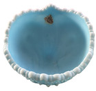 Vintage FENTON Blue Satin Custard Compote Pedestal Bowl HOBSTAR Pinwheel Vase 5" — photo 2