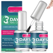 2X 3 Days Nail Care Keratin Amino Acid Nail Care for Dry Weak Fragile Nails 32ml