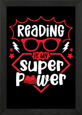Lesen ist meine Superkraft Gerahmtes Wandbild Poster Leinwandbild Bild