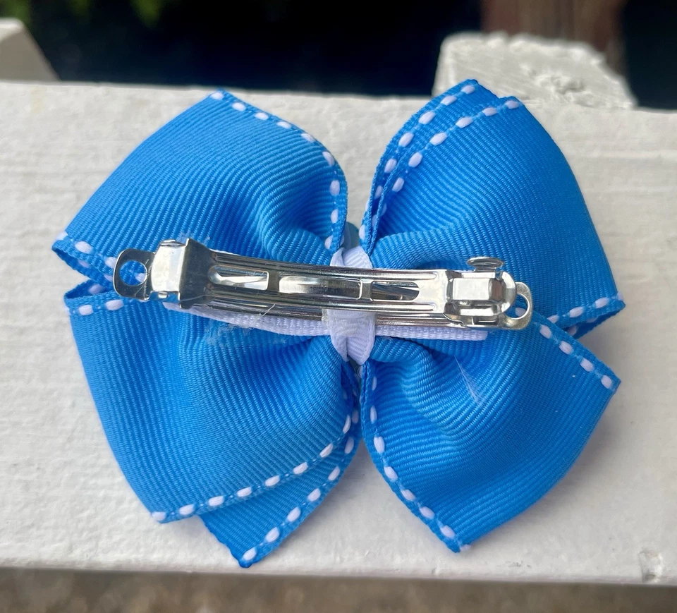 Cookie Monster Sesame Street Blue Layered Hair Bow - Image 2 of 2