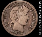 1893-O Barber Dime- Fine- Semi Key Better Date- No Reserve #K530