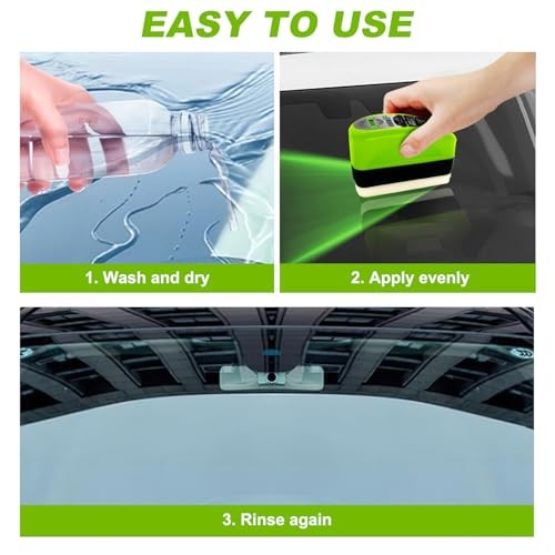 Upgrade Automotive Oil Film Cleaning Brush, New 2.0 Green Oil Film Wipe, Glass - Picture 4 of 7