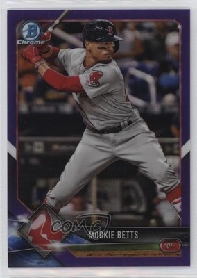 2018 Bowman Chrome Purple Refractor /250 Mookie Betts #7 d4v