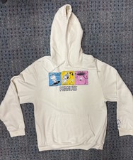 Snoopy Peanuts Cream Unisex Hoodie Sweatshirt Adult Size Large