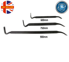 Heavy Duty Crowbar Set 3pc Wrecking Bar 600 750 900mm Pry Bar Lift Bar Steel UK