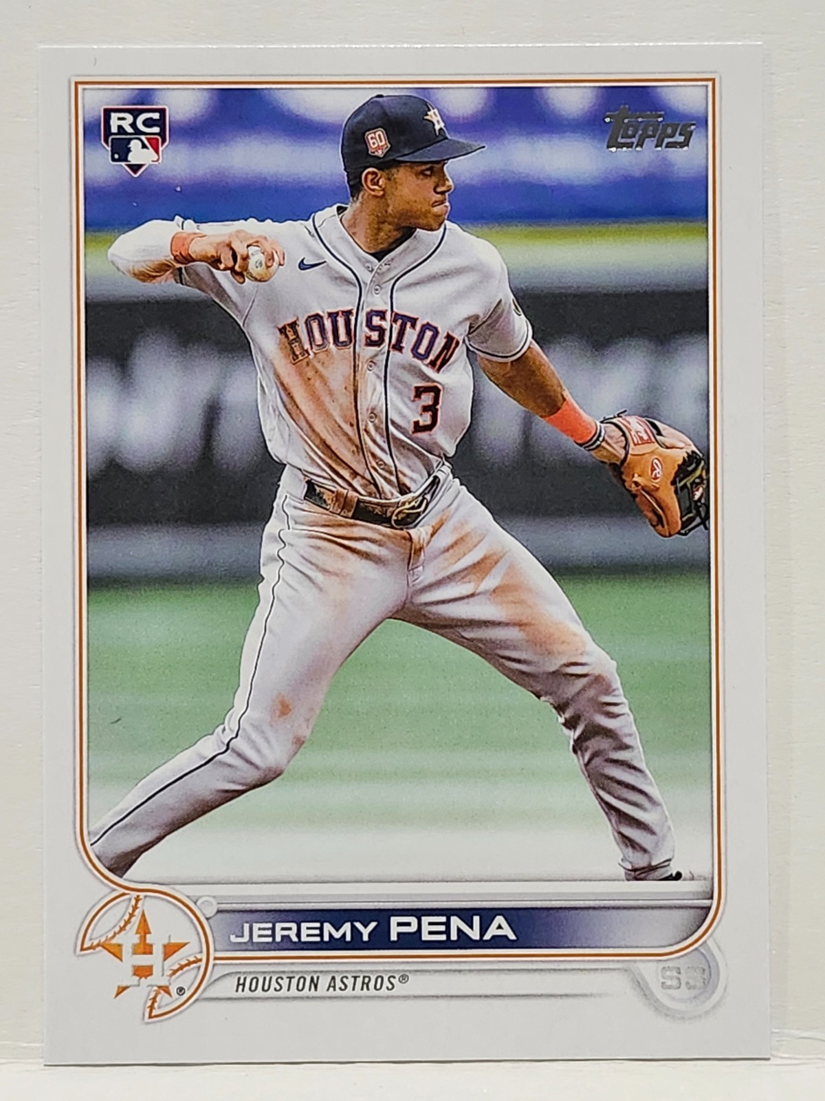 2022 Topps Update Series Jeremy Pena #US253 Fielding in Grey Jersey (RC) 