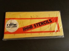 NEW SEALED EZ Letter Lettering Guides.Stencil Kit 6 Gothic Capitals Numbers