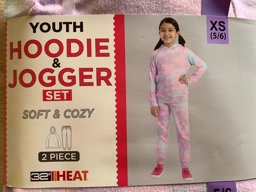 32 Degrees 2 Piece Hoodie & Jogger Set Size XS (5/6) Soft & Cozy Heat Retention - Picture 2 of 5