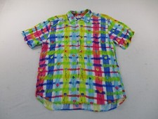 Vintage Jams World Shirt Mens Medium Multicolor Floral Hawaiian Rayon USA