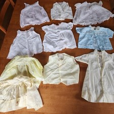 Lot of 10 Vintage Baby Items Embroidered Carter Pemay Embroidered Lace Trim