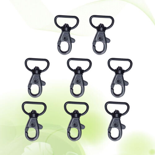 8pcs Swivel D-ring Keychain Hooks for Crafts and Projects - Picture 1 of 11