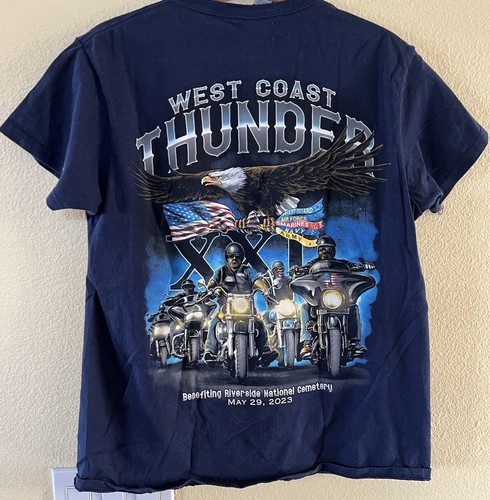 West Coast Thunder Harley Bike Run XXI 2023 Riverside Cemetery T-Shirt Size M - Picture 6 of 6