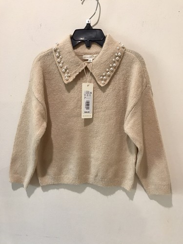 Copper key girls sweater with embellished collar/size 6/nwt