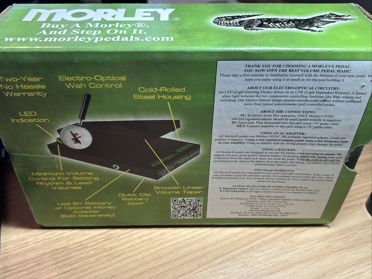 Morley Steve Vai Little Alligator Electro-Optical Volume Pedal