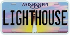 Personalized Mississippi Lighthouse Car License Plate Any Text
