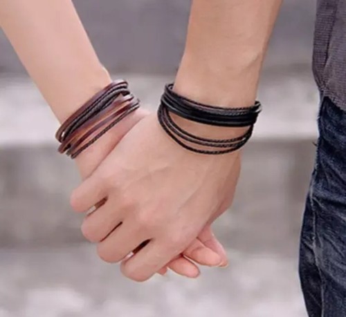 Bracciale Uomo/Donna: Unisex Vera Pelle & Corda Intrecciata Regolabile - Foto 3 di 4