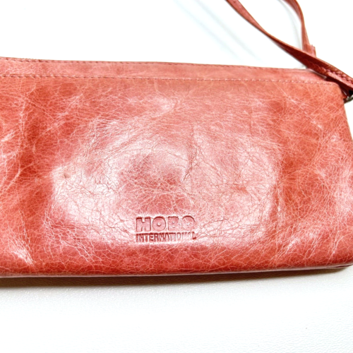 *Retro HOBO INTERNATIONAL Pink Leather Wristlet/Wallet w/Decorative Buckle - Picture 7 of 12
