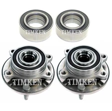 NEW Front & Rear Wheel Bearings & Hubs Kit Timken For Ford Edge Lincoln MKX AWD