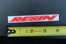 Resin Surfboards Repair Original Clear Red White OG V43B Vintage Surfing STICKER