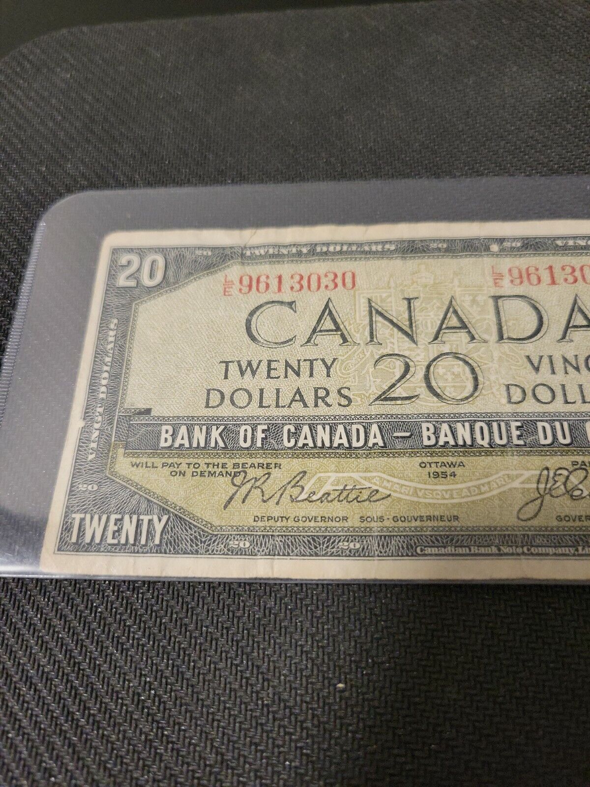 1954 Canadian Twenty Dollar Note