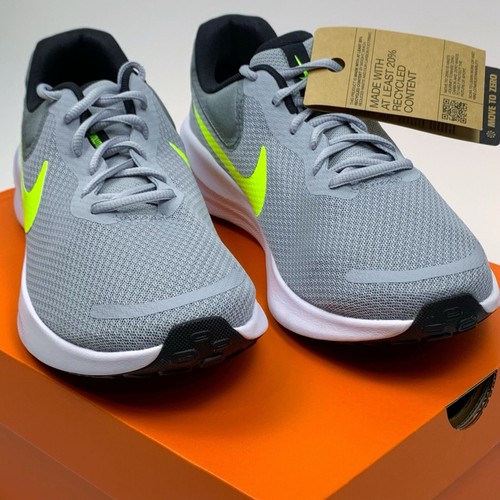 Nike Revolution 7 Wolf Grey Volt scarpe da corsa sneakers uomo taglia 10,5 FB2207 002 - Foto 3 di 10