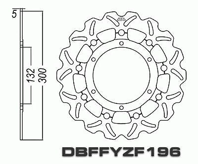Front Brake Disc Yamaha FJR1300 FJR 1300 2001 2002 01 02 - image 3 of 4