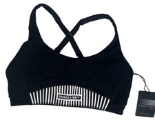 Savage X Fenty Women's Xccentuate Medium Low Impact Sports Bra Black Caviar NWT