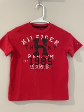 Tommy Hilfiger Boys Red Short Sleeve T-Shirt - Size 4 New W/Tags