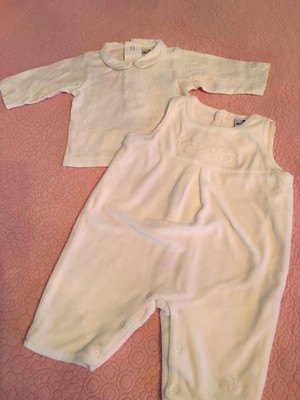 Absorba Infant Two Piece Romper And Collared Ls Shirt Mon Petit Ange 6m Ebay