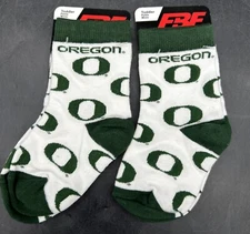 Oregon Ducks Socks Size Toddler 3-8 NEW 2 PAIR
