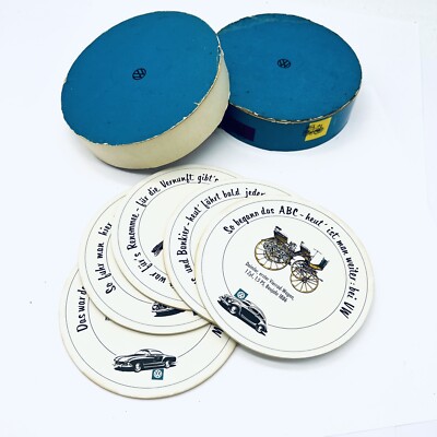VW COASTER BIERDECKEL BEETLE KARMANN GHIA COLLECTION RARE CABRIO BEER WINE BAR 
