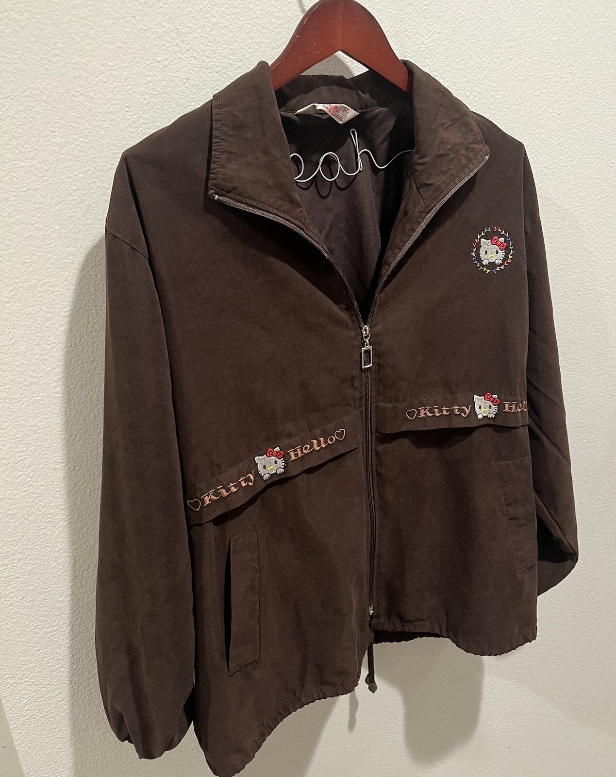 Hello Kitty Brown Windbreaker Jacket Vintage 90’s… - image 14
