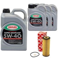 MotoröL Set SAE 5W-40 Vollsynth Meguin 8 Liter + ÖLfilter FüR Mercedes G-Klasse